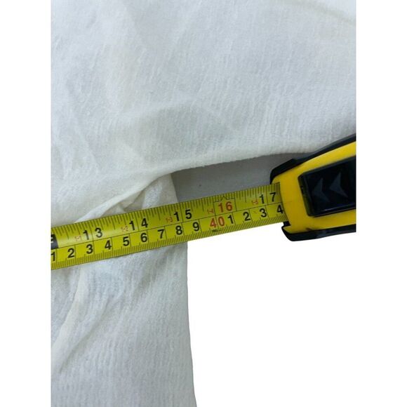 Massimo Dutti Women Shirt XS Cream Wool Cotton Surplice Neckline 5133/791 NWT - Picture 10 of 12